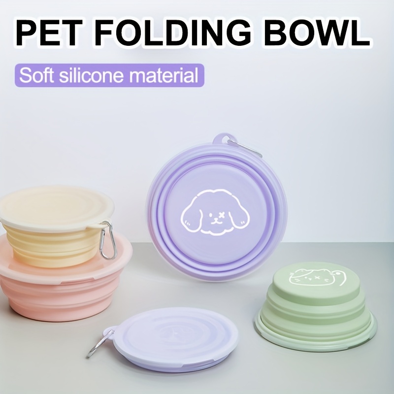 Collapsible silicone pet bowls