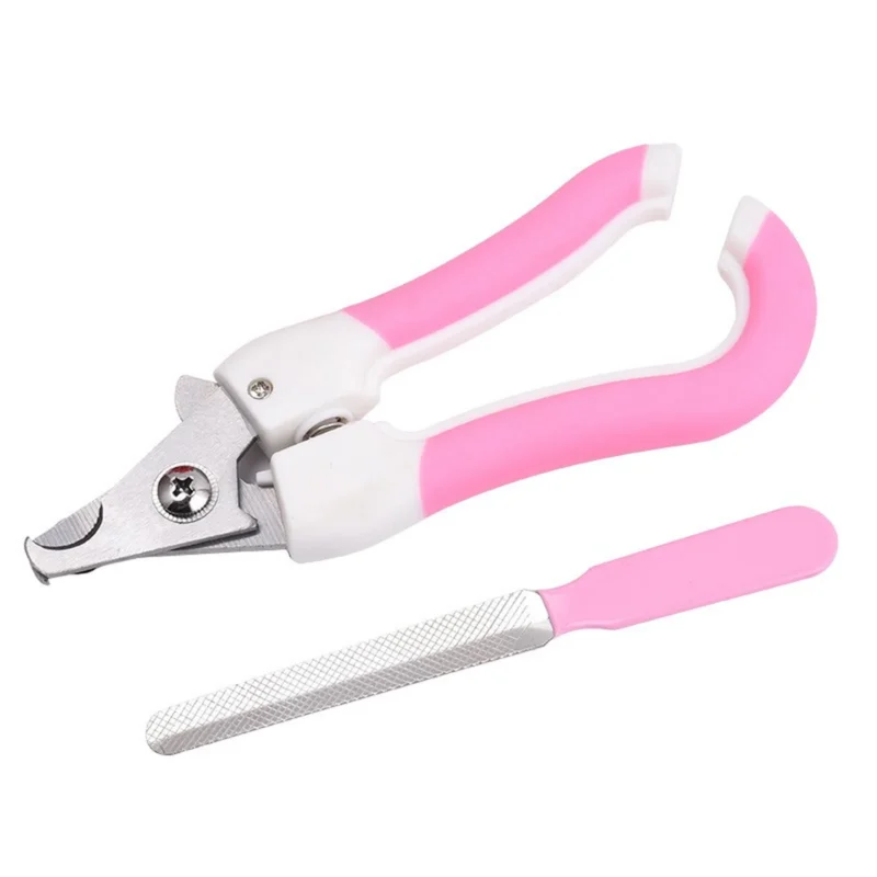 Stainless steel pet nail clipper and file set