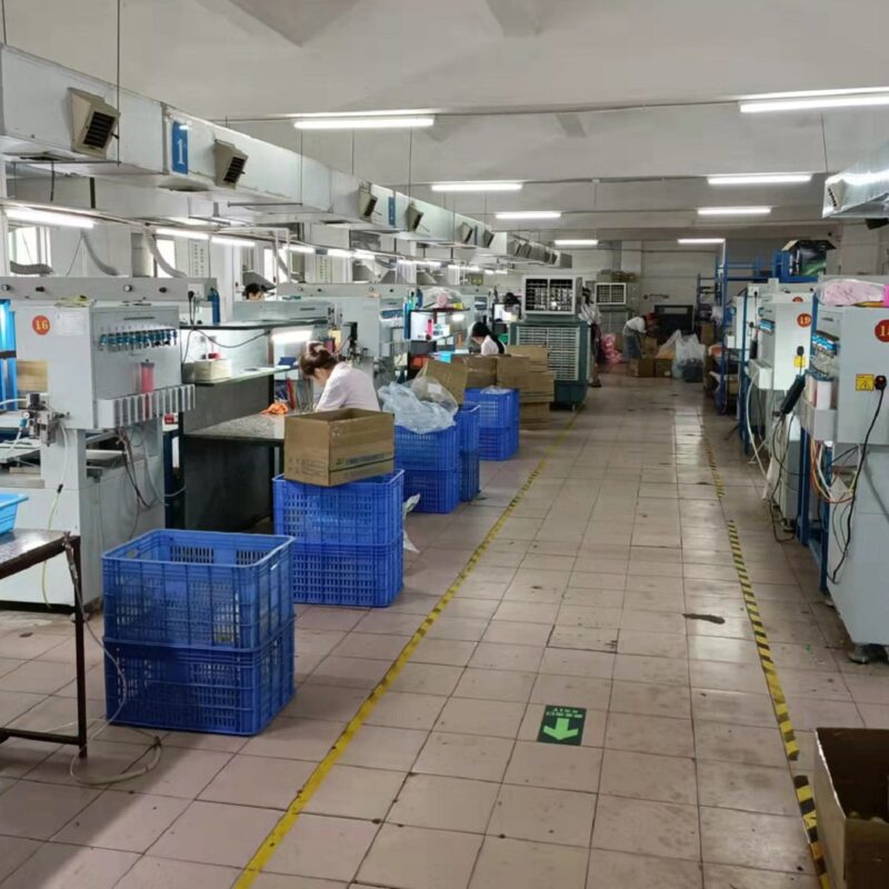 BellePet production facility with organized work areas and component storage