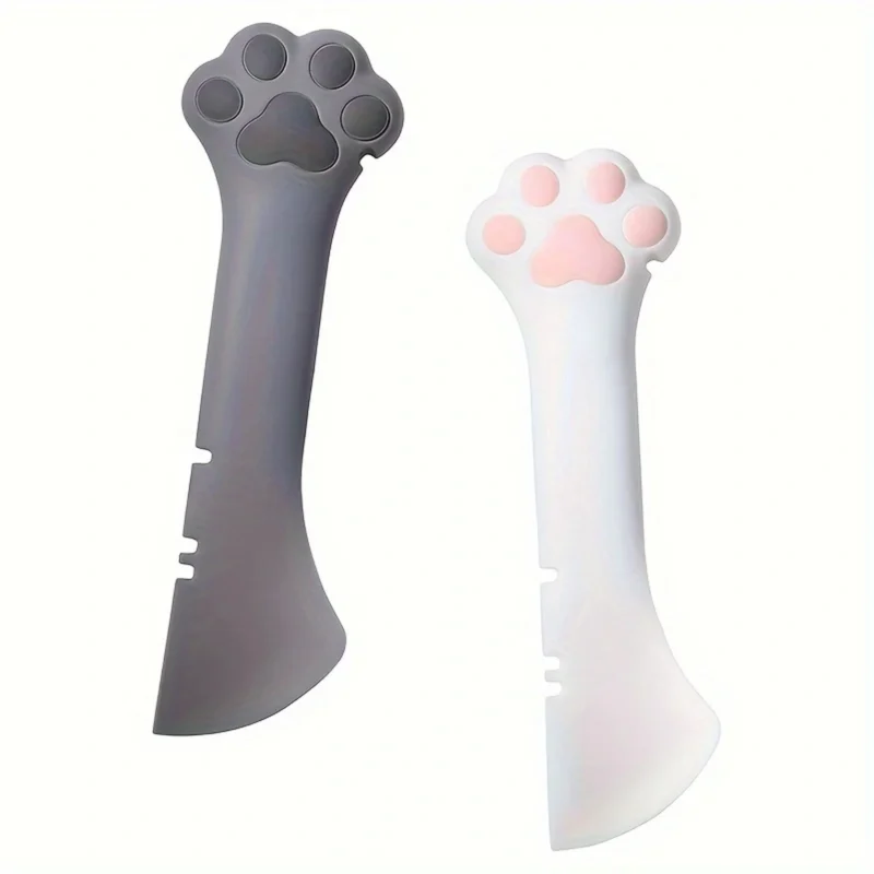 Green pet food scoop with handle