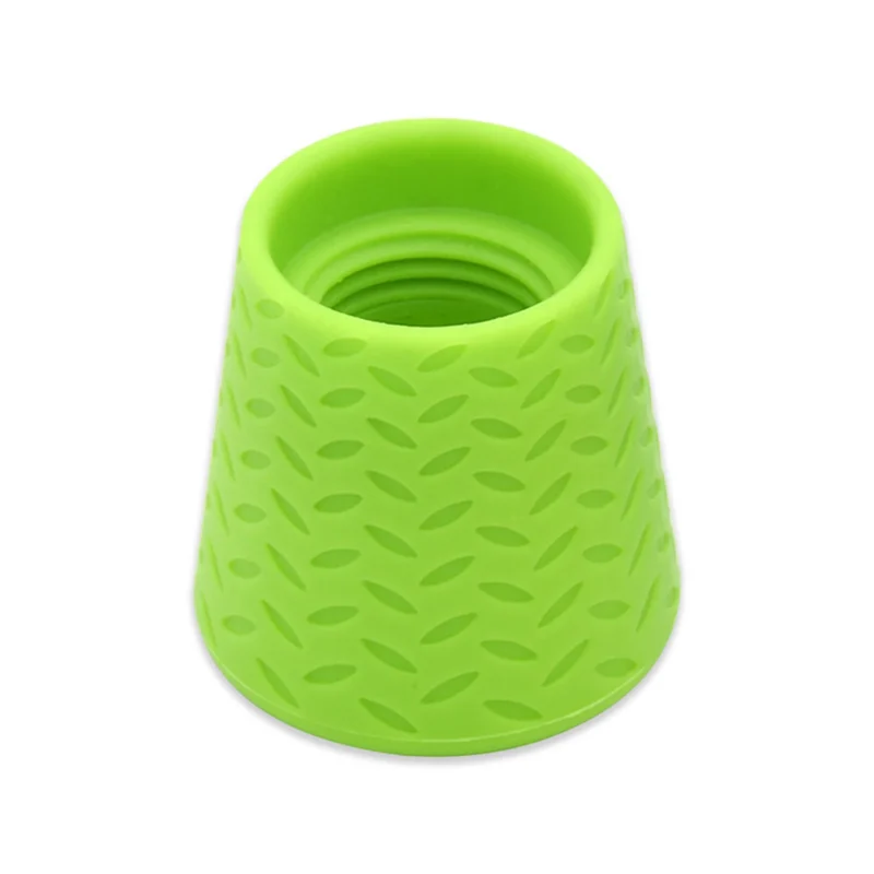 Green textured silicone pet paw cleaning cup