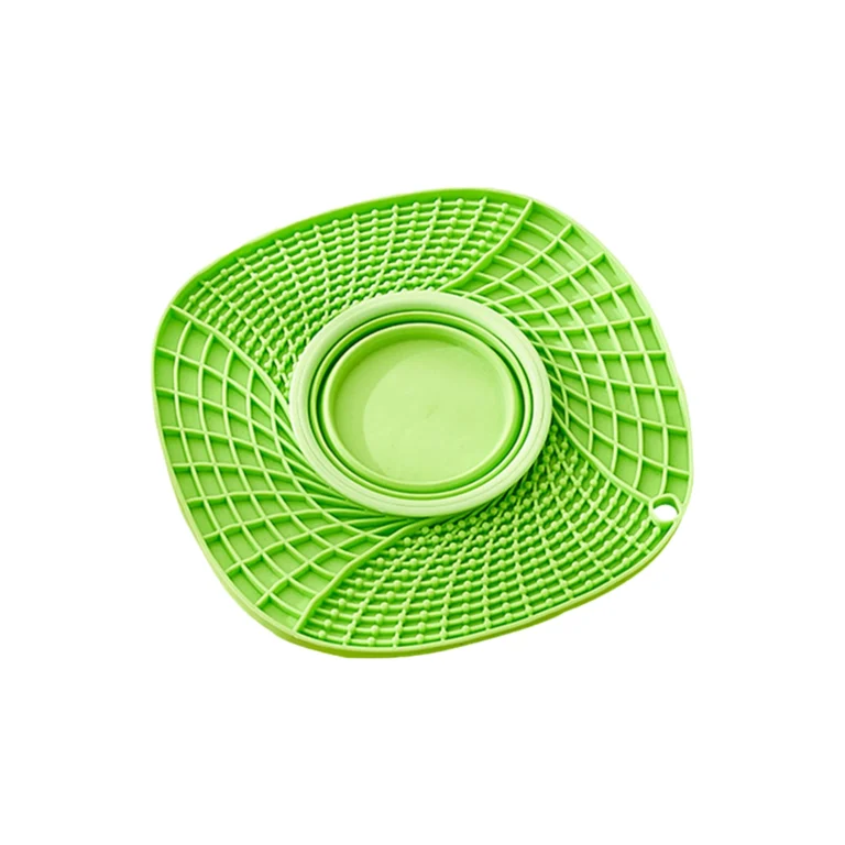 Foldable Spill-Resistant Silicone Slow Feeder Bowl product overview