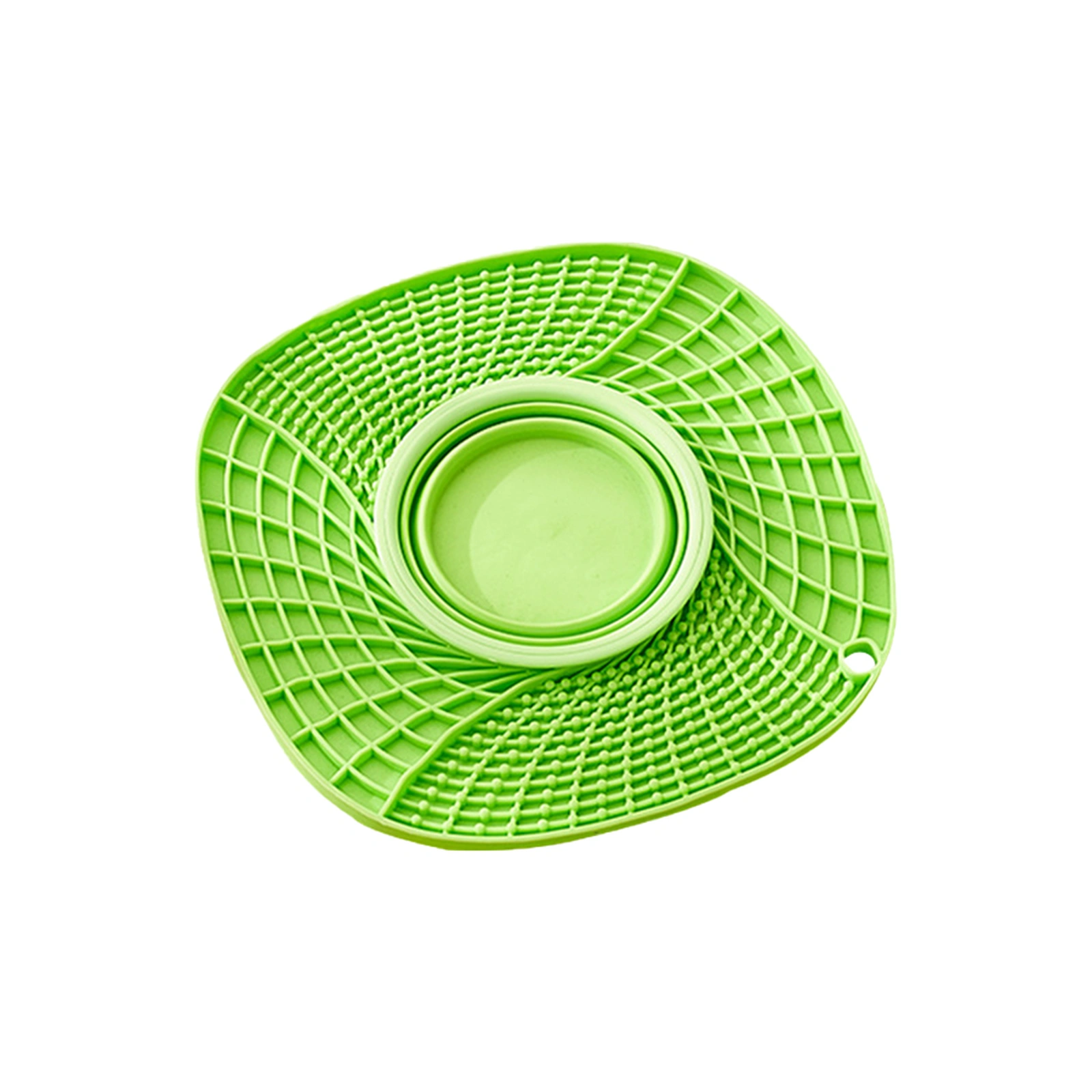 Foldable Spill-Resistant Silicone Slow Feeder Bowl product overview