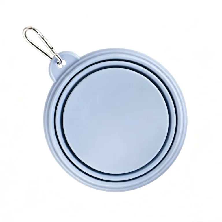 Foldable Silicone Pet Bowl with Carabiner product overview