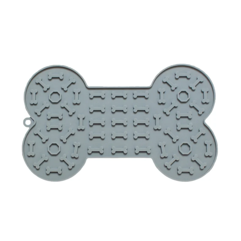 Bone Shaped Silicone Pet Slow Feeder Mat product overview