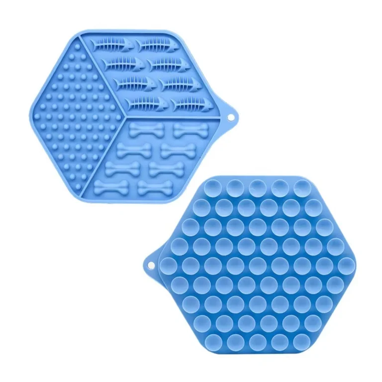 Hexagon Silicone Pet Slow Feeder Mat product overview