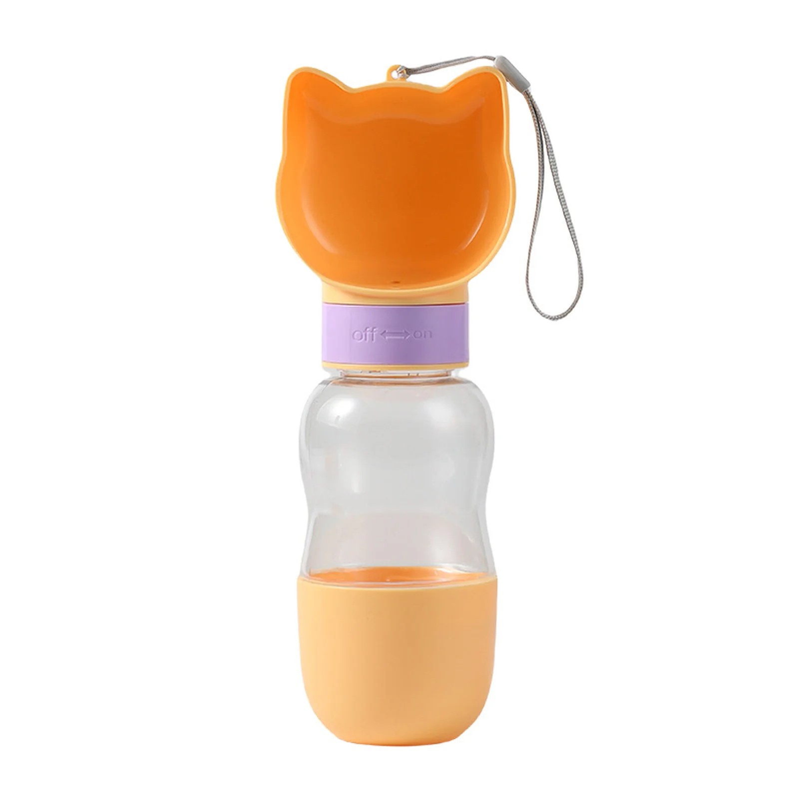 Two-in-One Travel Pet Water Cup with food chamber