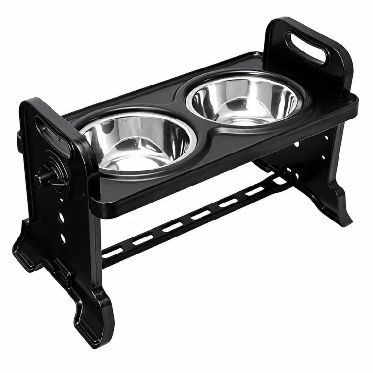 Adjustable Height Double Pet Bowl Stand product overview