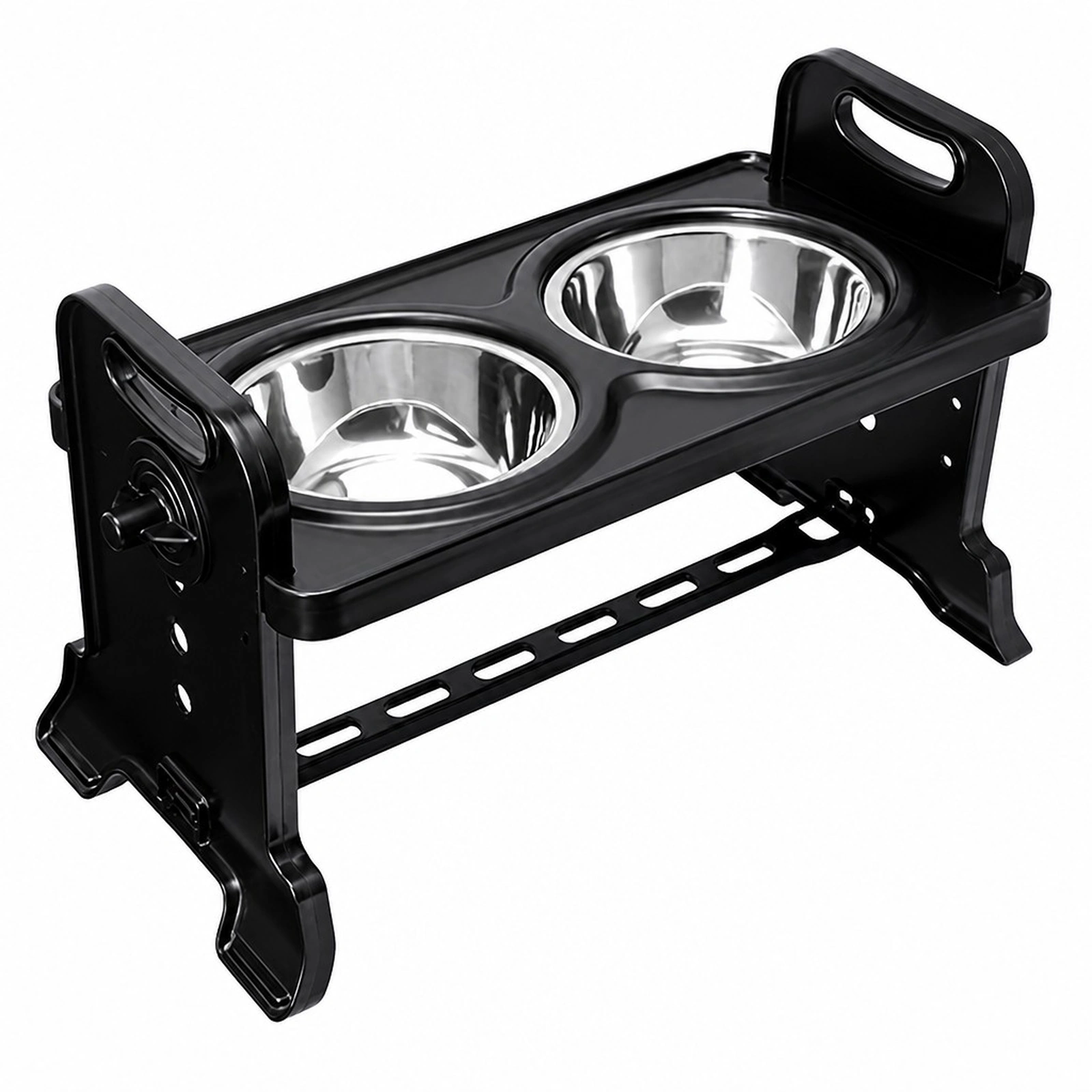 Adjustable Height Double Pet Bowl Stand product overview