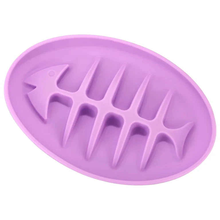 Fish Bone Silicone Slow Feeder Bowl product overview