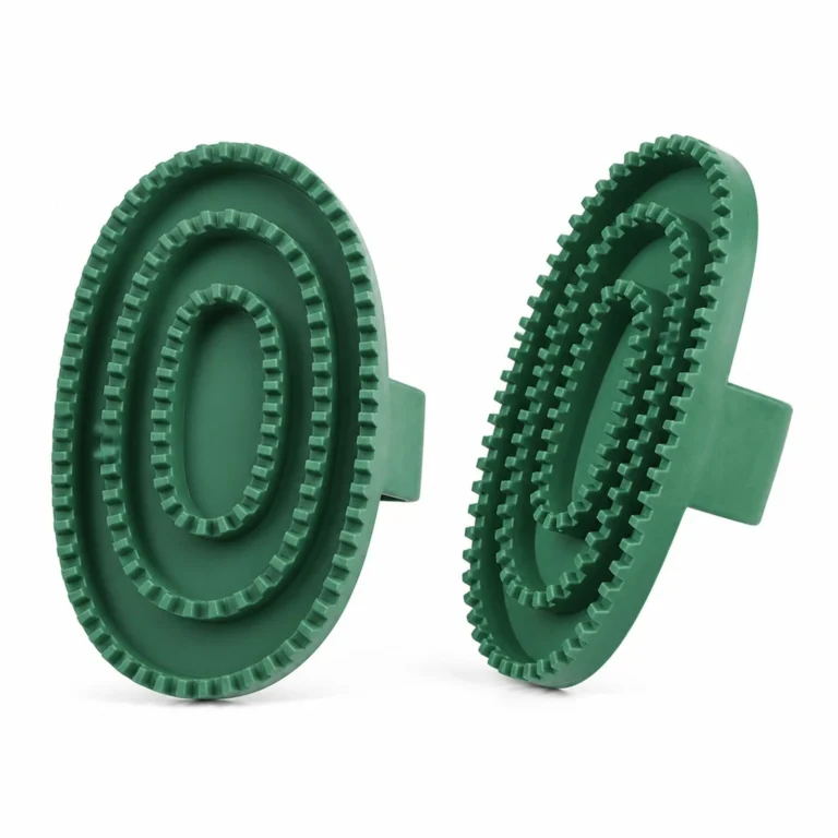 Silicone pet hair removal bath brush set in green