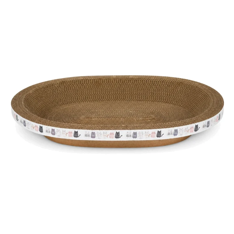 Oval Corrugated Cardboard Cat Scratcher Bed product overview