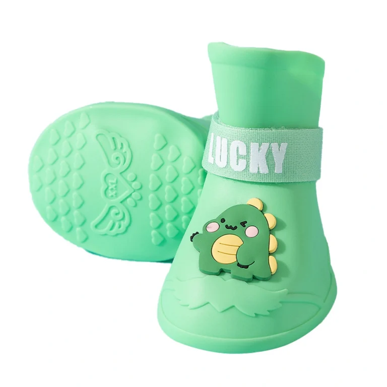 Cartoon Silicone Dog Rain Boots product overview